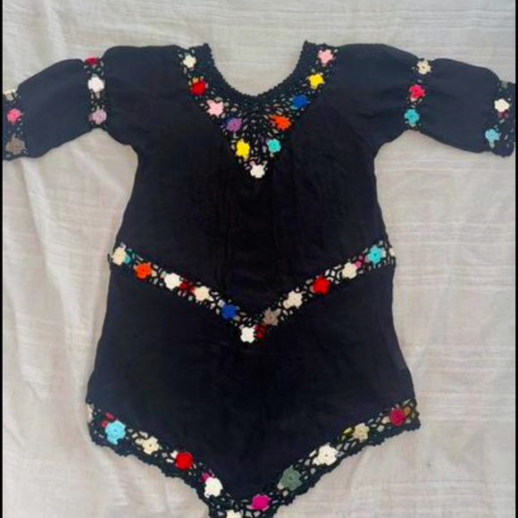 Floral Crochet Cover-Up Beach Dress – 100% Viscose - Picture 3 of 3